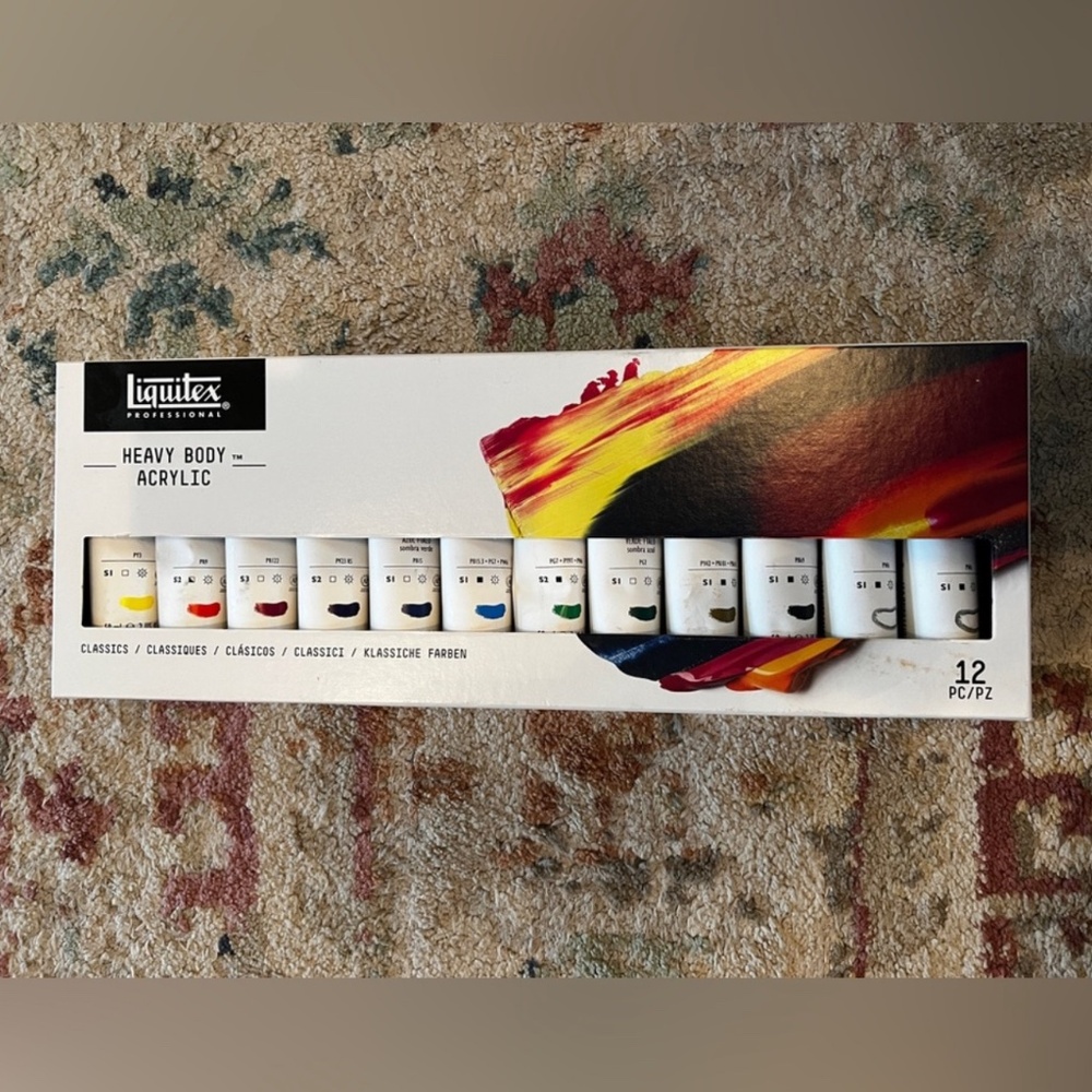New Liquitex Professional Heavy Body Acrylics - Set of 12, Classic Colors, 59 ml